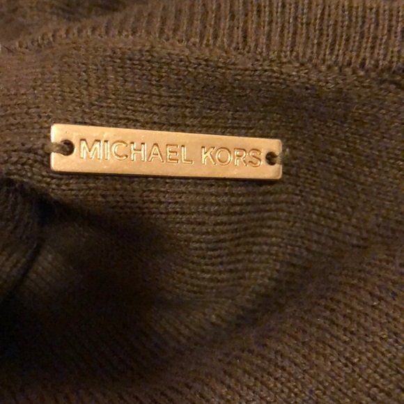 Michael Kors Camo Green Fringe Poncho Petite Small - Picture 2 of 5